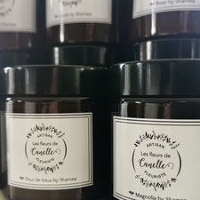 Une bougie sur mesure pour les fleurs de Cannelle à Nantes.