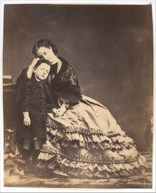 Empress Eugénie and the Prince Imperial in 1862