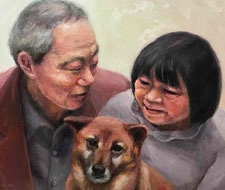 ノリコミシマの描く人物画、油絵、norico mishima’s portrait oil painting.