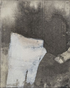 Intérieur gris 34, technique mixte sur toile 30x24cm de Cécile Beaupère