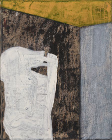 Intérieur 33, technique mixte sur toile 30x24cm de Cécile Beaupère