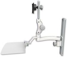 ASUL550-T19-KU12F-A1　＊T19=ウォールトラックの長さが19インチ(約48.3cm）  ワークスステーションマウント（ディスプレイミニキーボードアーム）