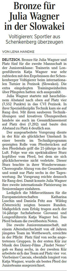 Veröffentlicht mit freundlicher Genehmigung. Quelle: Leipziger Volkszeitung vom 26. Juni 2019 | Regionalausgabe "Delitzsch-Eilenburg" | Seite 33