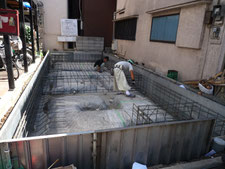 台東区 木造3階建て耐火建築物 基礎工事画像1