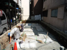 台東区 木造3階建て耐火建築物 基礎工事画像2