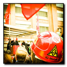2009 Warnstreik bei Opeln Rüsselsheim