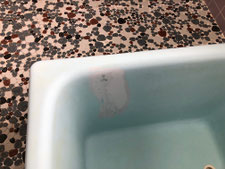 FRP浴槽割れ修理、塗装