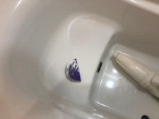 FRP浴槽割れ修理、塗装