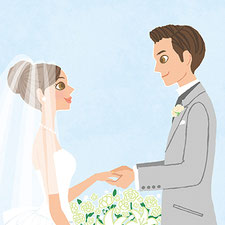 講談社『With』ウエディングイラスト　婚活イラスト