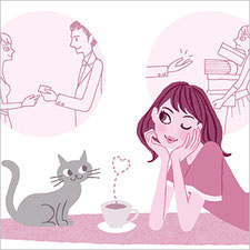 講談社『With』2色イラスト 2C 20代女性イラスト