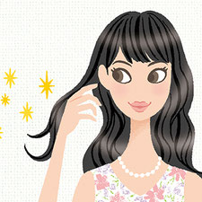 Webサイト msn Woman P&G広告 ヘアケアイラスト　髪型　