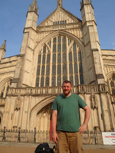Steve at Winchester Cathederal