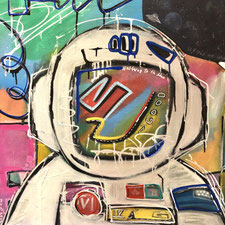 Astronaut 60 x 60 Acryl   