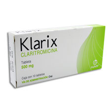 CLARITROMICINA 500MG C/10 TAB. KLARIX