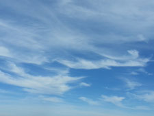 空、雲、たくさんの羽