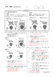 いちぶんのいち小学生理科５年見本２