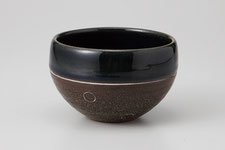 青釉丸紋丸鉢