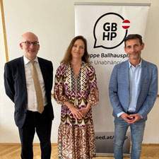 Gesandter Mag. Gerhard Eisl, Mag. Dr. Birgit Gschier, Investigativjournalist Michael Nikbakhsh