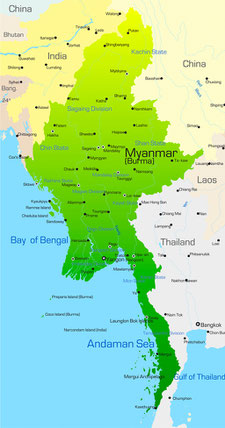 Myanmar Karte