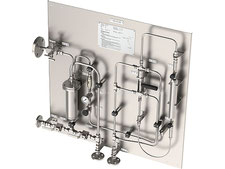 Hot Gas Liquefied gas sampling station, sample cooler bypass sampler closed loop, no emission, cylinder sampler