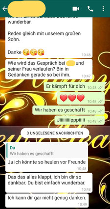 positive rückmeldung whatsapp für partnerrückführung