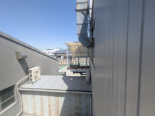 テント構造の屋根を新設：工事中写真