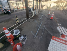 ボルト補強及び調整：工事中写真