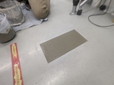 塗床の部分補修：工事中写真