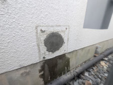 モルタル充填とコーキング：工事中写真