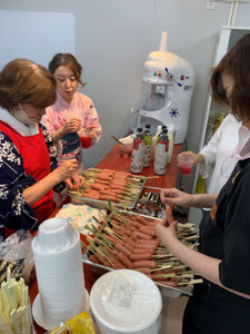 浴衣姿でイベントに参加してくれた女性達。