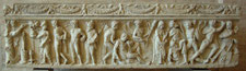 Oreste tourmenté par une Érinye et soutenu par Pylade , sarcophage romain, 130-140, Glyptothèque de Munich (Inv. 363)
