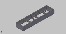 Schaltschrankuntergestell / Sockel 2.400 x 300 x 600 mm³(B x H x T), verkleidet