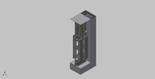 Montagebeispiel: 1x Gestell, 1x Sockel 600 x 600 mm und 1x Kabelschacht 300 x 600 mm (B x H)