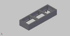 Schaltschrankuntergestell / Sockel 1.800 x 300 x 600 mm³(B x H x T), verkleidet