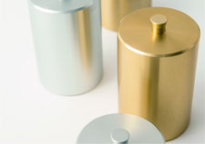 【しゃっちーさん予約済み】アルミニウム製　茶筒 スチール 茶筒 茶葉 150g用 φ74×106mm ティー キャニスター 缶