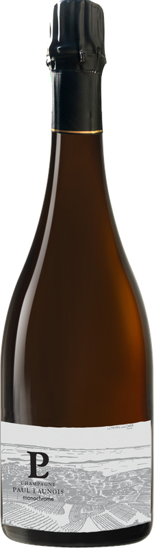Bouteille de la cuvée Monochrome, champagne Grand Cru chardonnay Blanc de blancs | Champagne Launois Paul @ Le-Mesnil-sur-Oger - Côte des Blancs (Marne, 51, proche Épernay)