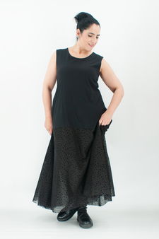 ärmelloses Tüllkleid