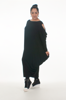 schwarzes Off-Shoulder Kleid