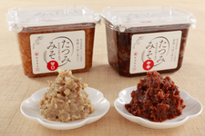 たつみ麦みそ 無添加カップ (甘口粒･中辛粒)　 株式会社梶田商店