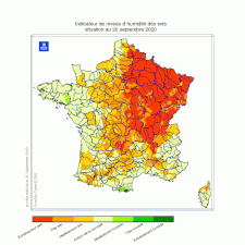 Cycle de l'eau perturbé par la sécheresse estivale de 2020
