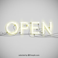 <a href='https://www.freepik.com/free-vector/open-in-neon-typography_789258.htm'>Designed by Freepik</a>