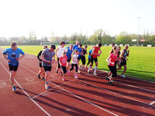 18.30 Uhr fiel der Startschuss zum 2. Lauf der "Köthener Brauerei Cup" Laufserie