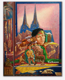Kaikaoss- Der Spieler und die Steinsinfonie“ (156x115 cm)