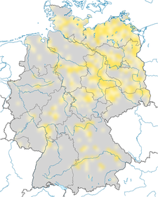 Karte zur Verbreitung der Beutelmeise in Deutschland