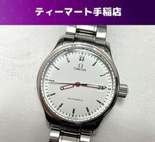 手稲店 OMEGA クラシック 腕時計 自動巻き 5203.20 デイト オメガ メンズ 白文字盤 箱 説明書付き 中古