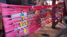 Preparing yarns for ikat, Nyaung Shwe, Myanmar