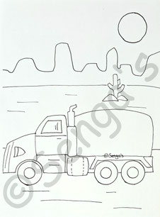 Kindergartentaschen mit Truck-Motiv
