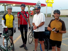 Manitoba Randonneurs cyclists preparing for a 1000 km bike ride through Riding Mountain