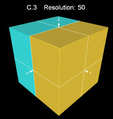 3D Würfel mit Methode C.1 und hoher Auflösung