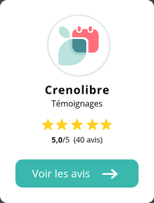 Icône représentant les 40 avis 5 étoiles sur Crénolibre hypnose Orléans Stéphanie Greuin